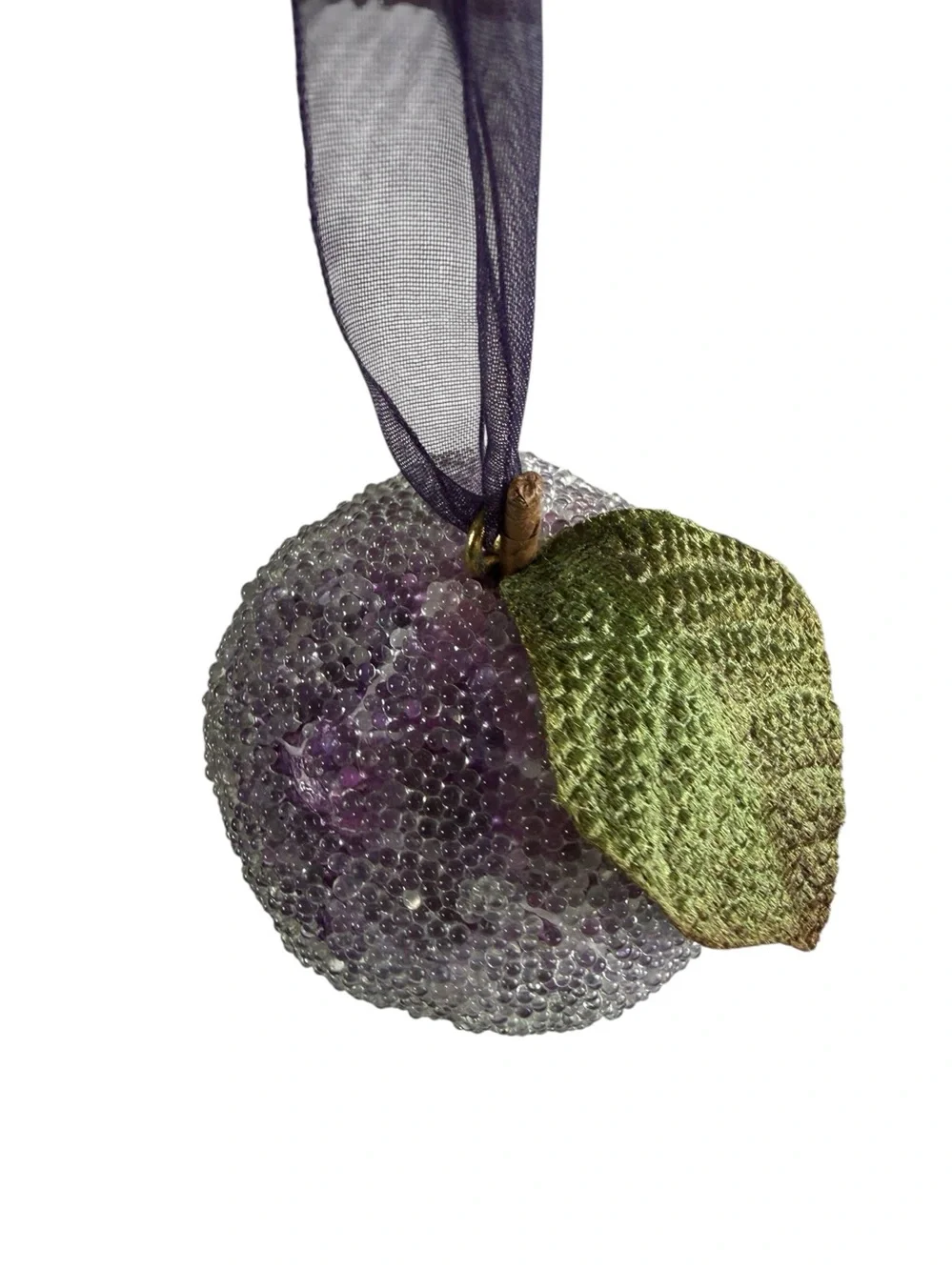 6 Christmas Glass Ball Ornaments Matte **Pottery Barn Sugar Plum Purple Gold Red
